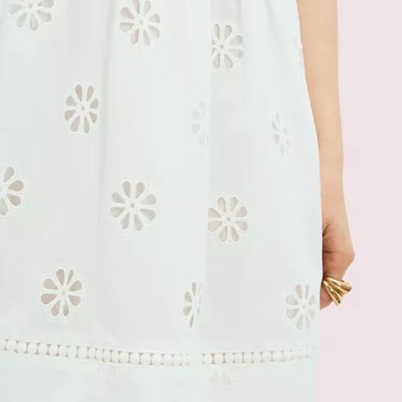 Kate Spade Spade Cover Eyelet Mini Dress White - Picture 14 of 15